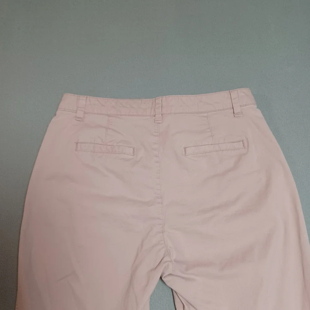 Gap Chino Pants Womens 6 Pink Girlfriend Chino 232528-06 Cotton Stretch Cropped